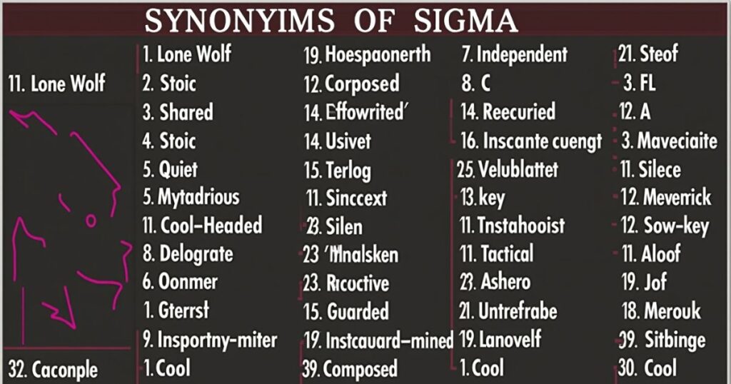 Synonyms of Sigma with Example Sentences