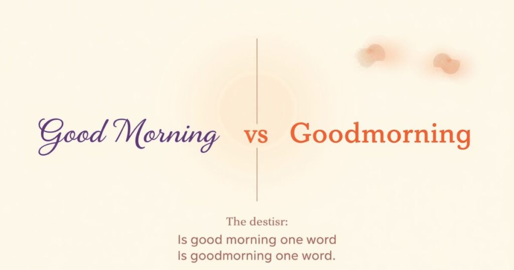 Is "Good Morning" One Word? and Is "Goodmorning" One Word?