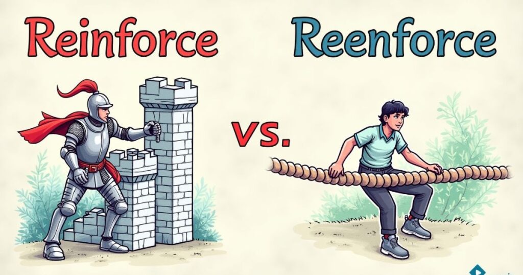 Reinforce vs Reenforce: Grammar