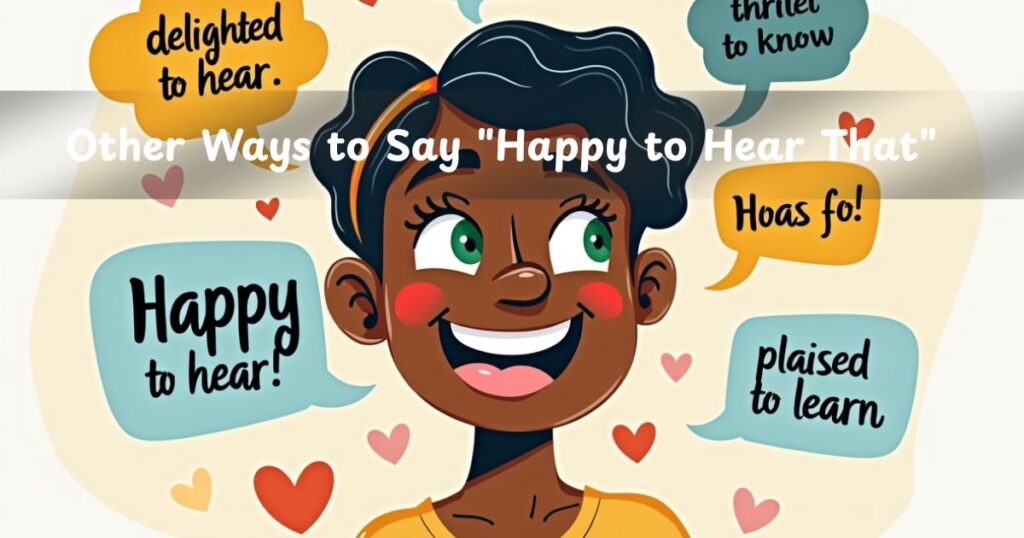 20 Other Ways to Say “Happy to Hear That” (With Examples)