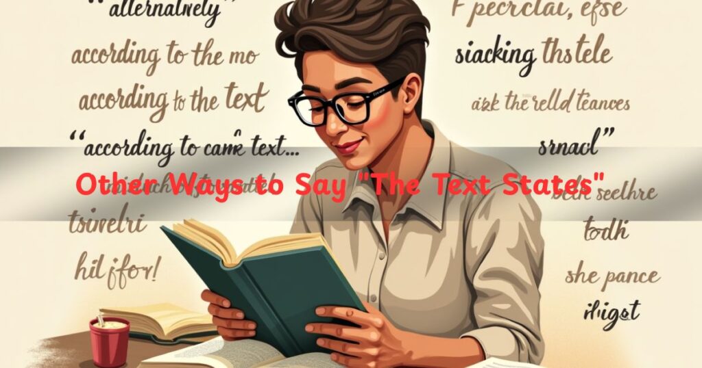 20 Other Ways to Say “The Text States” (With Powerful Examples That Work)