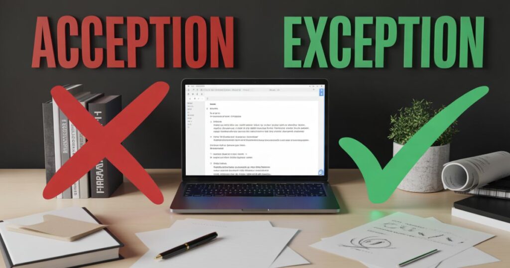 Acception vs. Exception: Avoid This Big Mistake!