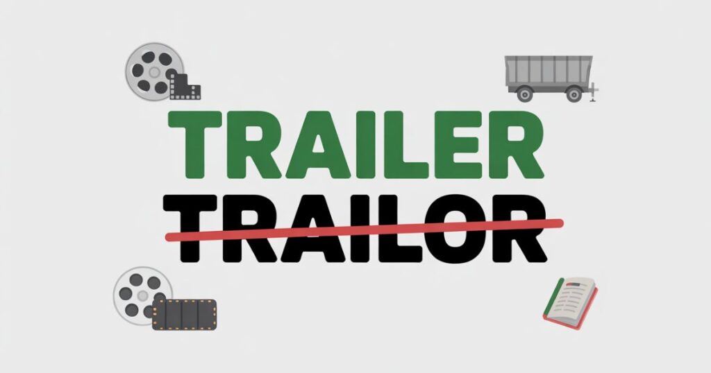 Trailer or Trailor: Which Spelling Is Correct and Why?